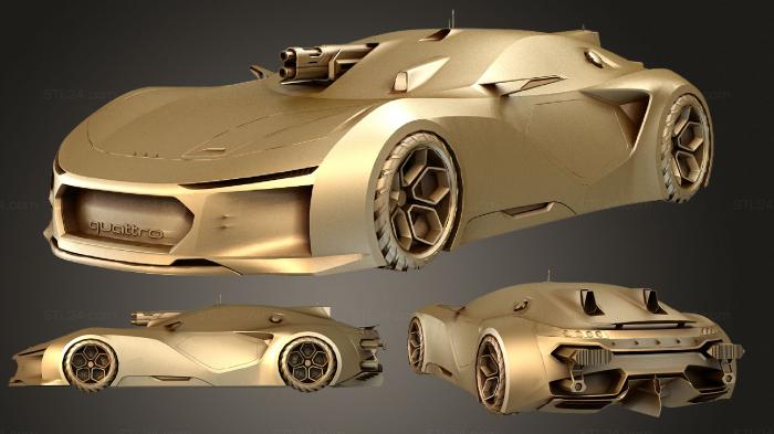 Автомобили и транспорт (Беспилотный летательный аппарат Audi, CARS_0586) 3D модель для ЧПУ станка